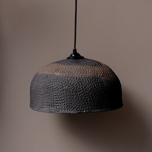 19&quot; Ceramic Wabi sabi Pendant Light I Dining room light I Ceiling light I Brown pendant light I Ceramic light fixture I Mid Century Modern