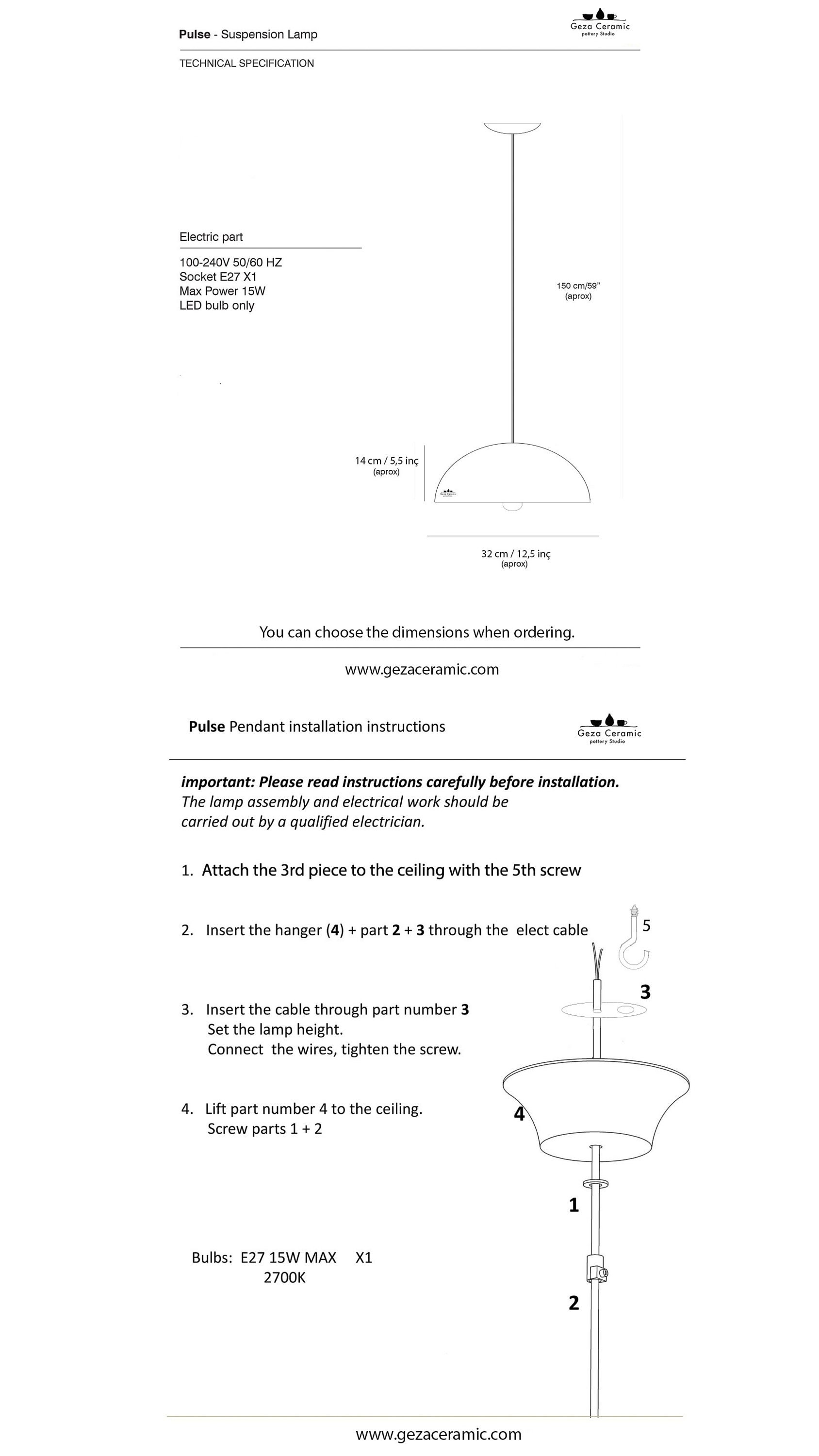 16 Wabi Sabi Pendant Light I Dining Room Light I Ceiling Light I Brown