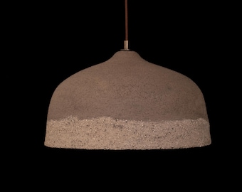 Luminária Pendente de Cerâmica Artesanal Wabi Sabi: Lustre com Textura Natural