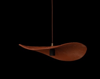 Lampada a sospensione in terracotta fatta a mano: lampada da soffitto in ceramica rustica Wabi Sabi