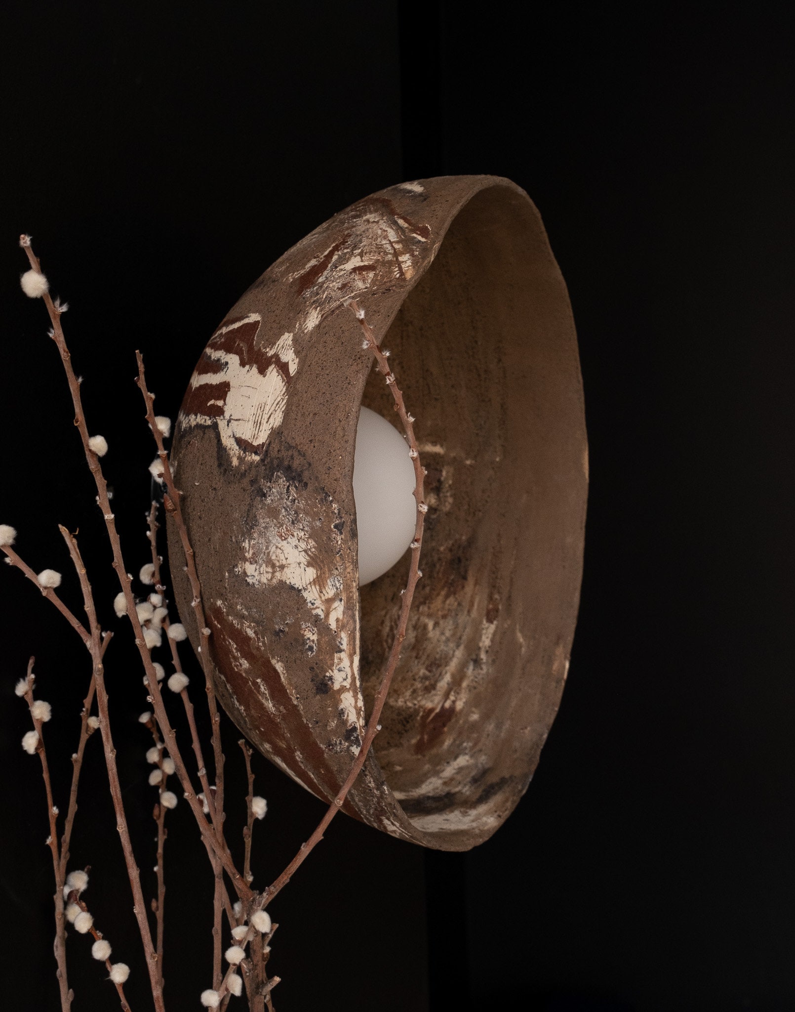 Brown Ceramic Sconce I Large Wall Light I Modern Sconce I - Etsy Canada