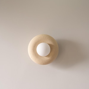 Modern Minimalist Ceramic Handmade Wall Sconce, Special Product Handmade Ceramic Wall Lamp