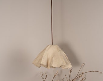 Handmade Ceramic Pendant Lighting: Wabi Sabi Textured Ceiling Fixture