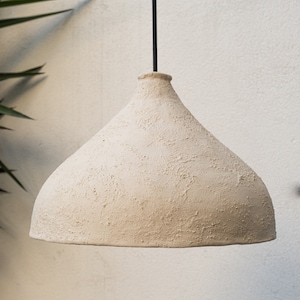 Handmade Ceramic Dome Pendant Light: Wabi Sabi Chandelier