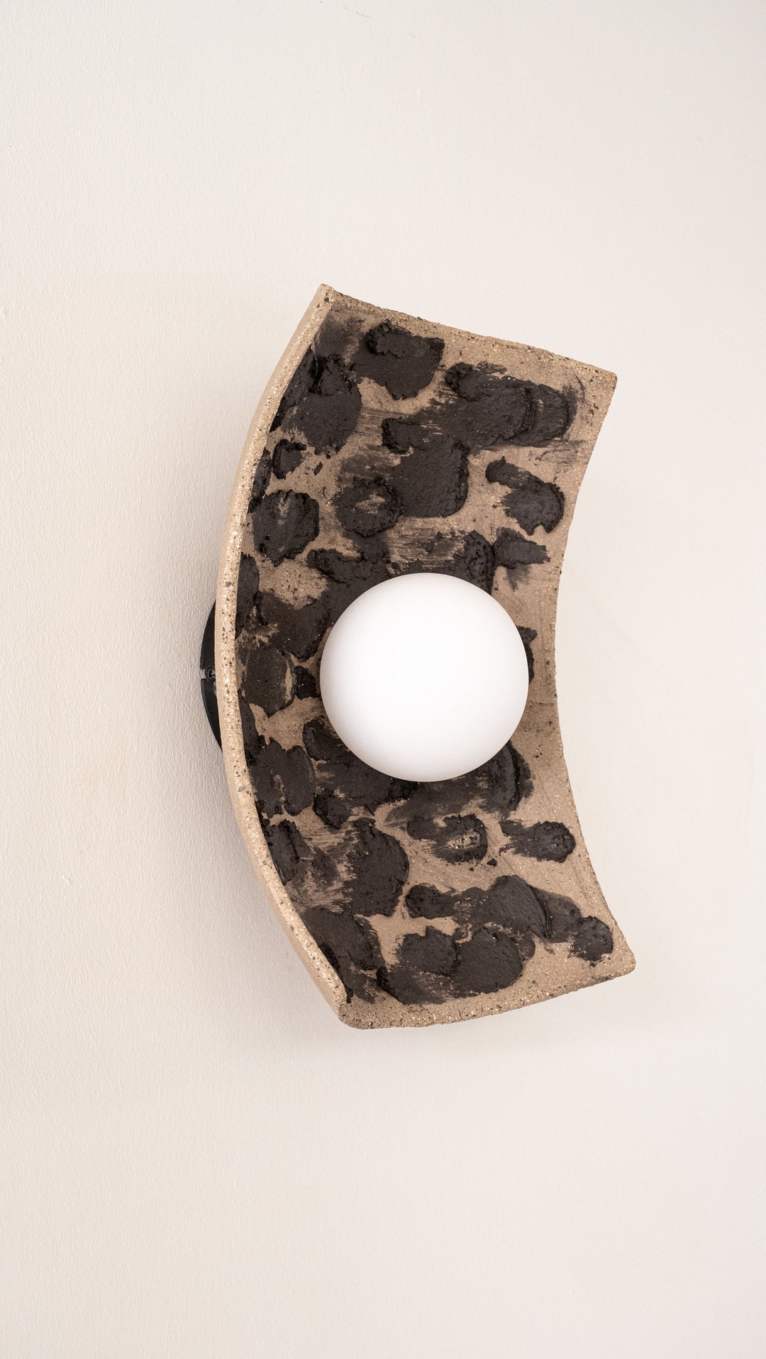 Japandi Amorf Handmade Ceramic New Wall Sconces, Wasabi Wall Lamp, Geza ...