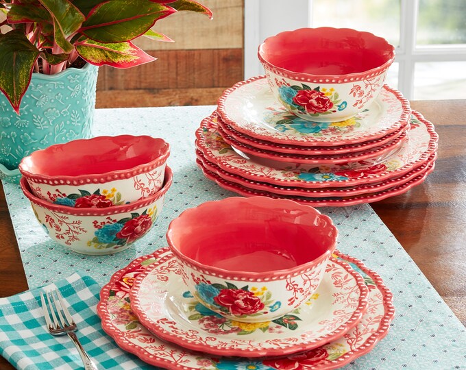 Stoneware 12 Piece Set, Dishwasher Safe, Microwave Safe, Oven Safe up