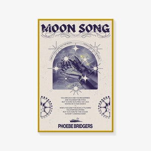 Póster de Phoebe Bridgers, canción de la luna, póster musical, impresión de póster, póster de arte en lienzo, impresión de imagen de arte de pared, carteles de decoración de dormitorio familiar moderno