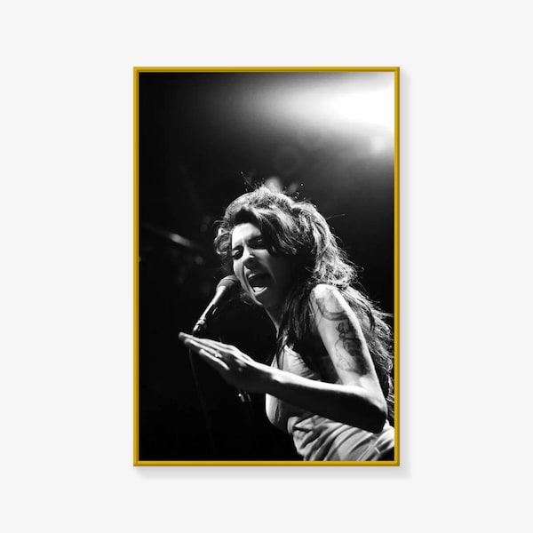 Amy Winehouse Poster, Music Poster Print, Singer Poster, Canvas Art Poster Wall Art Picture Print Modern Family bedroom Decor Posters