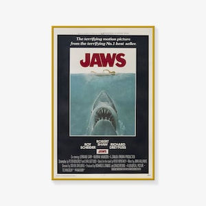 JAWS Poster, Movie Poster, JAWS Poster Print, Canvas Art Poster Wall Art Picture Print Modern Family bedroom Decor Posters