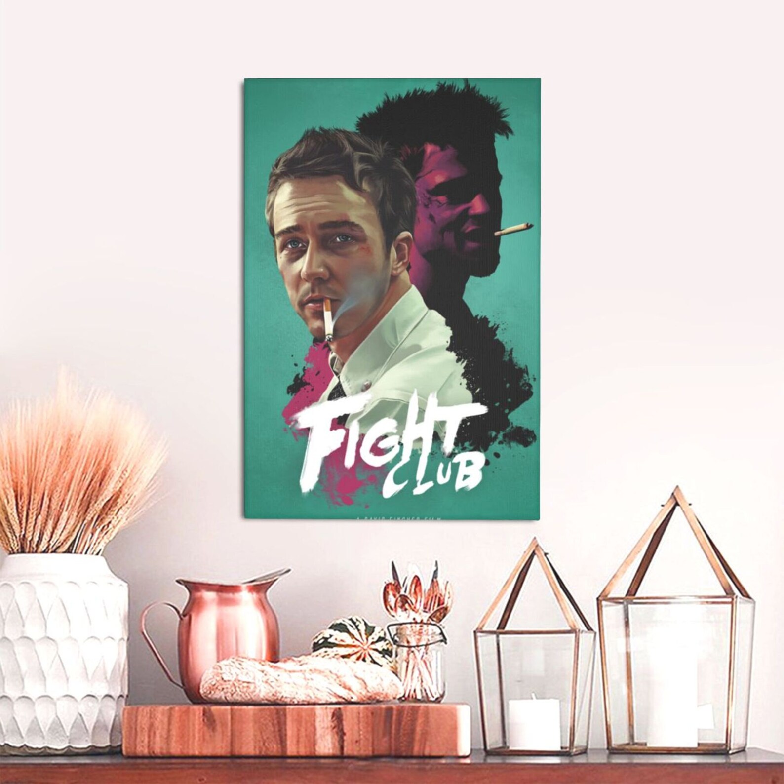 Fight Club Poster, Movie Poster, Fight Club Poster Print, Canvas Art ...