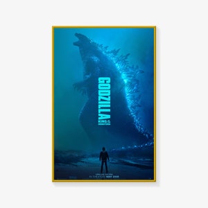 Poster Godzilla, poster del film, stampa poster Godzilla, poster su tela, stampa artistica da parete, poster per arredamento camera da letto per famiglie moderne