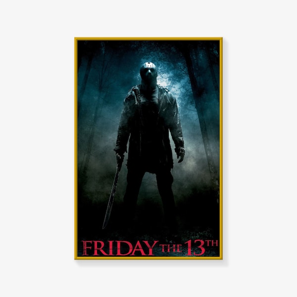 FRIDAY THE 13TH Poster, Movie Poster, Poster Print, Canvas Art Poster Wall Art Picture Print Modern Family bedroom Decor Posters
