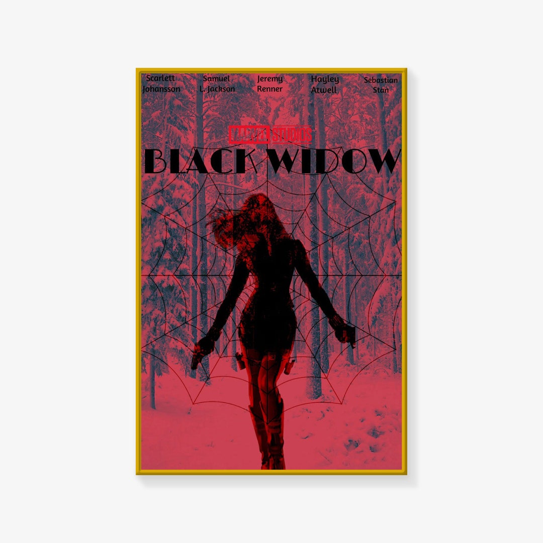 Black Widow Poster, Black Widow Poster Print, Movie Poster, Canvas Art ...