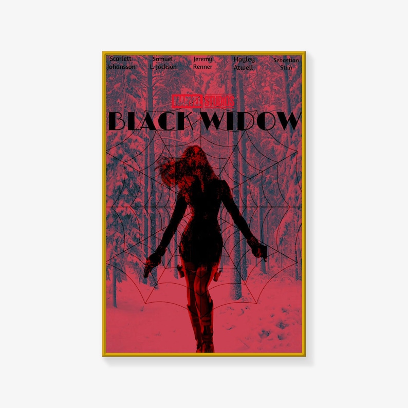 Black Widow Poster, Black Widow Poster Print, Movie Poster, Canvas Art ...