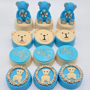 Teddy Bear Baby Shower (Blue/Gold)