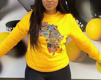 Sweat-shirt carte africaine, sweat-shirt, sweat-shirt, carte africaine, sweat-shirt, carte, vêtements africains