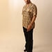 Shirt - 29 - abstract handblock printed organic cotton shirt in pink