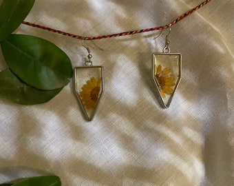 Handcrafted resin art earrings