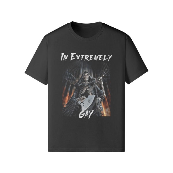 Ich bin extrem schwul Lustiges Meme Shirt Übergroßes Grafik T-Shirt Unisex Männlich Weiblich Shirt