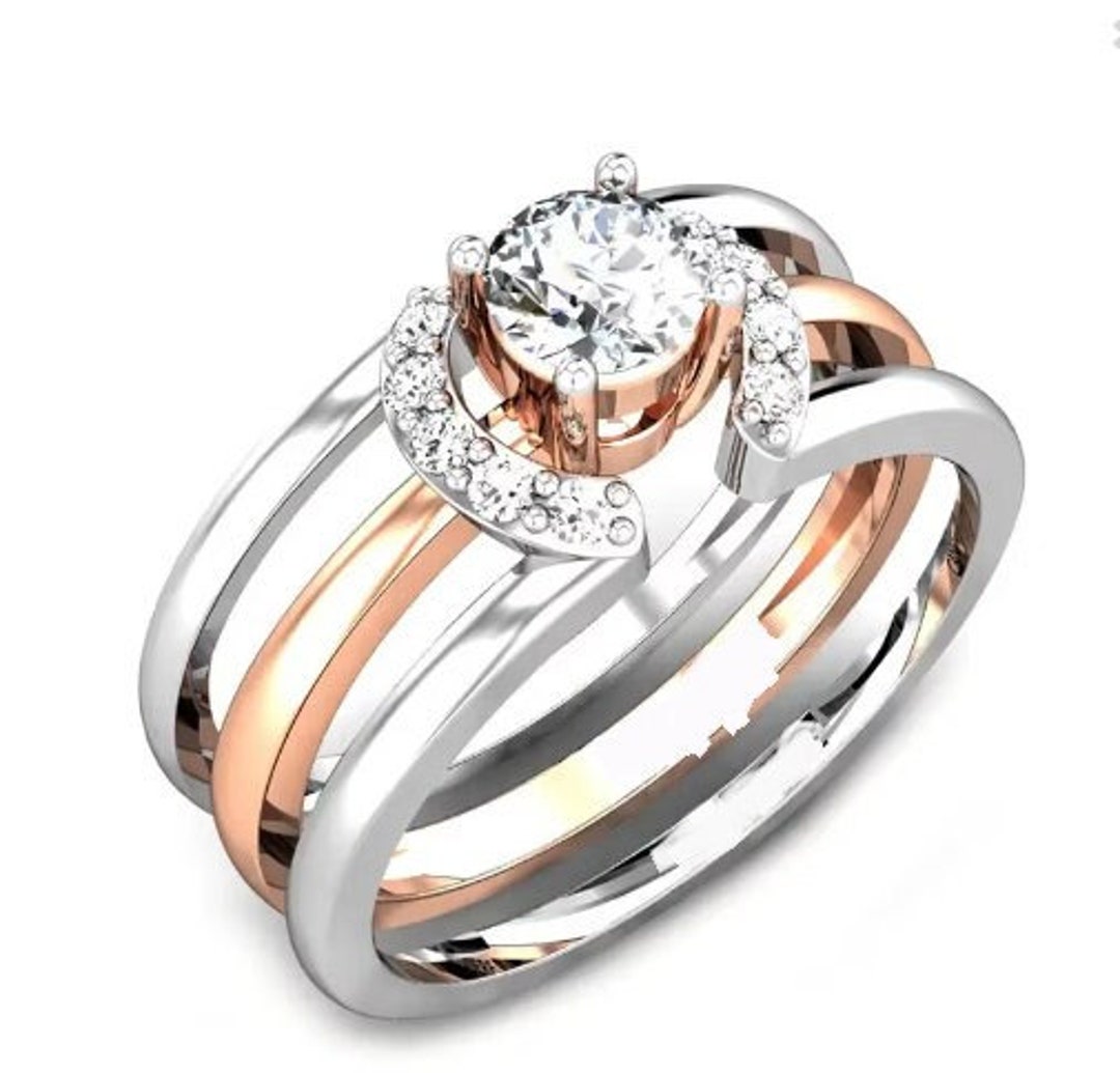 Halo Enhancer Ring Wrap, Round Cut Simulated Diamond Ring Guard