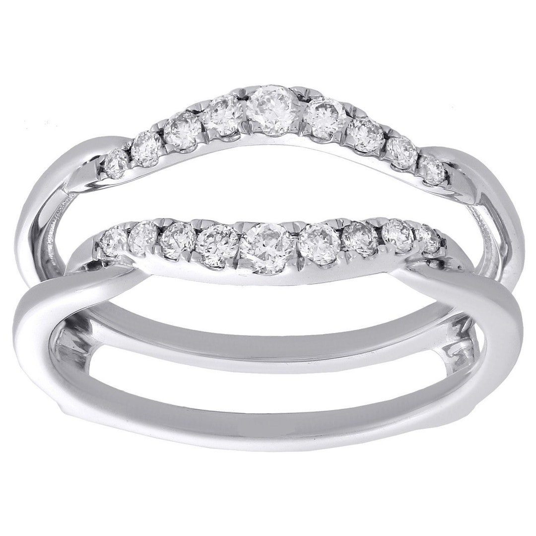 Curved Ring Guard, Wedding Ring Enhancers and Wrap, Sterling Silver