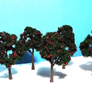 Scale Model Apple Trees-5 Pieces Authentic Shapeable Apple Trees-4 3/8 ...