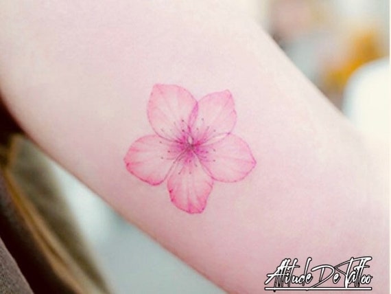 Cherry Blossom Temporary Tattoo14 Pcs 6 Patternsfloral - Etsy