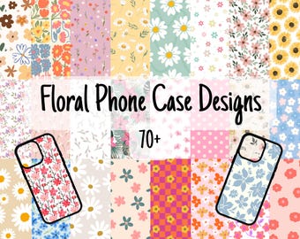 70種類以上の花柄スマホケース昇華デザインセット（PNG）