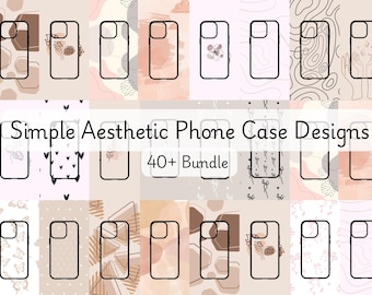 携帯電話ケース PNG バンドル、昇華デザイン (40 種類以上)