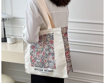 William Morris Canvas Tote Bag Canvas Tote Bag With Zip - Etsy