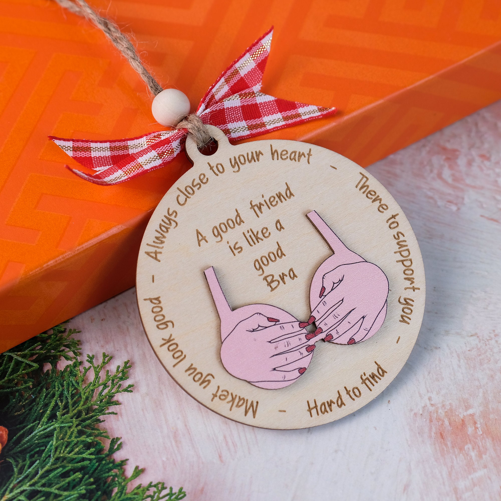 Ein guter Freund ist wie ein guter BH Ornament Freund Etsy.de