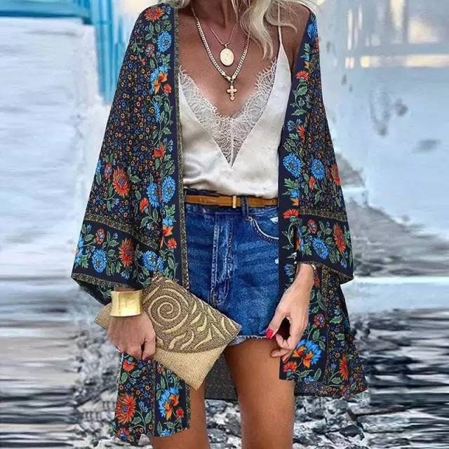 floral print kimono cardigan