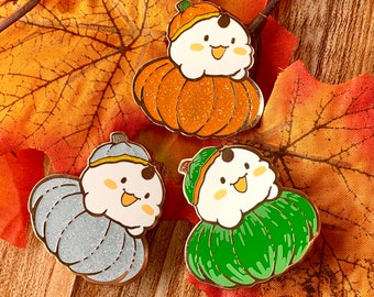 Pumpkin Biyoo Enamel Pin 1.5 Inches