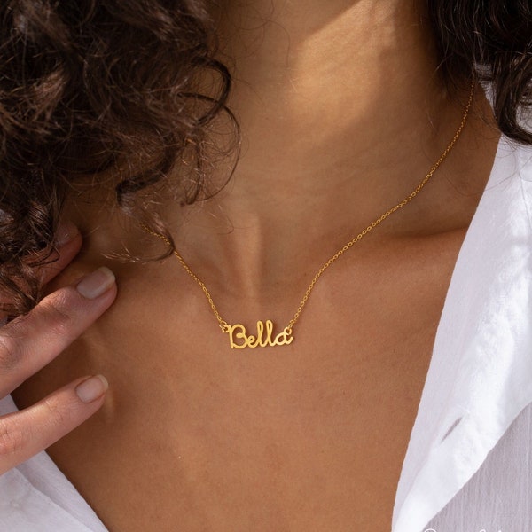 Little Girls Name Plate Necklace Etsy