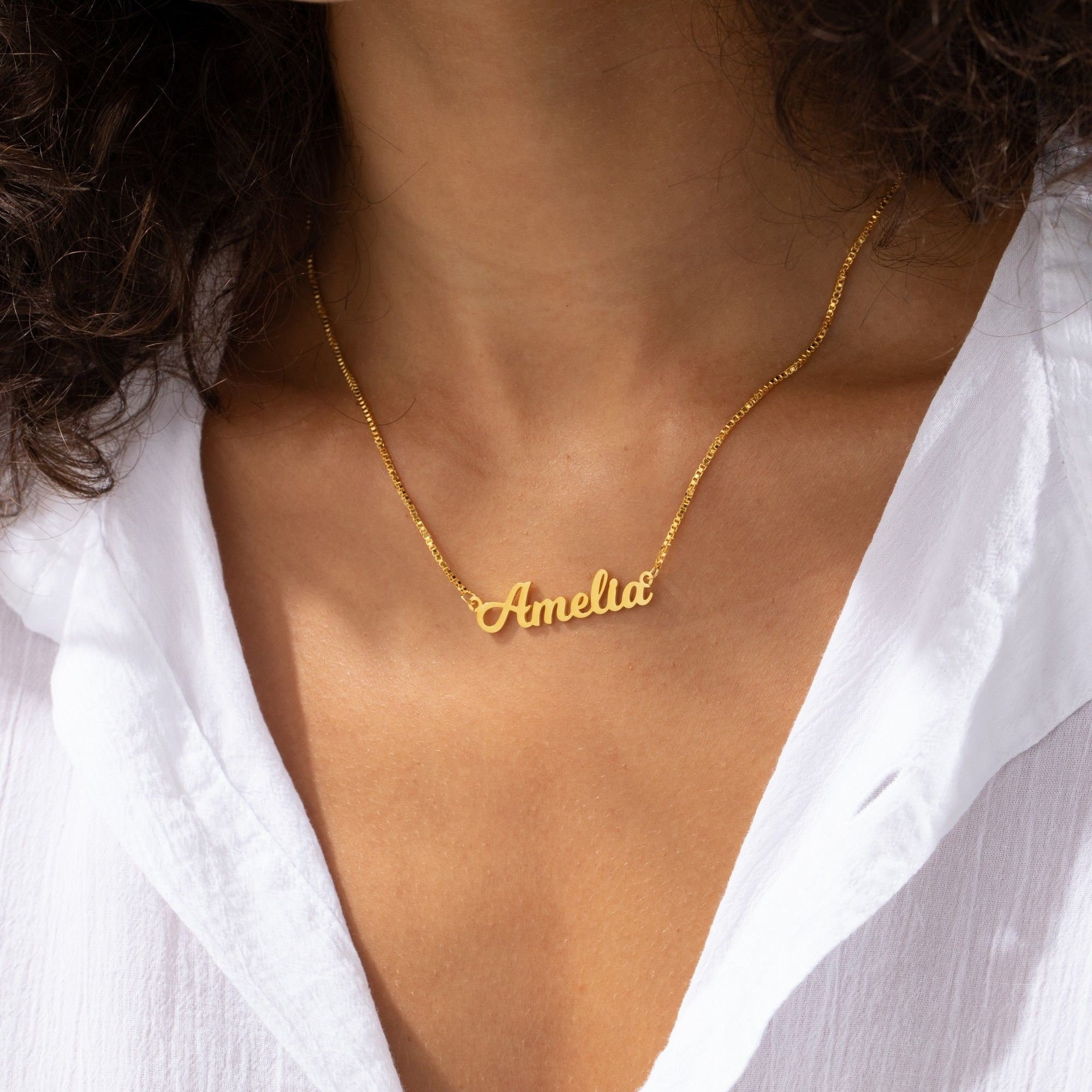 Name Necklace Font Personalised Name Necklace Custom Necklaces