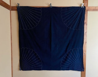 Japanese Indigo Boro Fabric | Sashiko Stitch Vintage Furoshiki