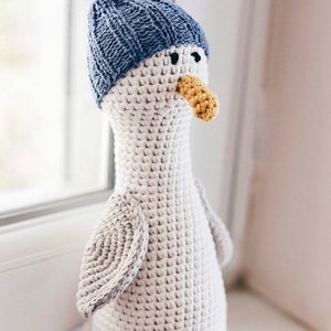 Mouette, mouette au Crochet, mouette Amigurumi, cadeau d'anniversaire, mouette mignonne, jouet mouette, cadeau pour enfant, mouette douce, oiseau, oiseau jouet, mme. fille oiseau image 5