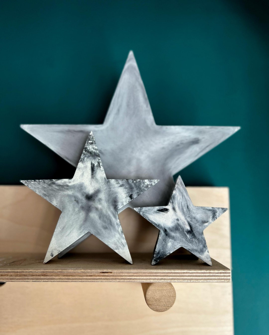 Concrete Stars, Star Decoration, Christmas Stars, Small Medium Large ...