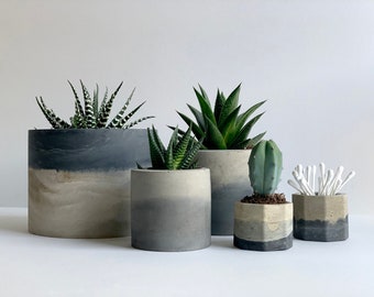 Concrete plant pot, concrete planter, minimalist succulent pot, cactus pot, handmade pot, concrete, gift, cactus planter, new home