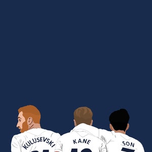 Harry Kane, Son Heung-min and Dejan Kulusevski digital download print