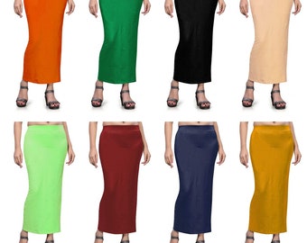 Women Fish Cut Shapewear Inskirt Daily Wear Petticoat Lycra Petticoat Readymade Petticoat Indian Sari Underskirt Inner Wear Skirt Silhouette