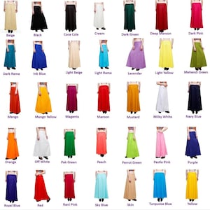 Women Underskirt Cotton Petticoat Inskirt Plain Solid Women Free Size for  Sari Inner Wear Skirts Dress Beach Pool Wrap Skirt for Gifts 