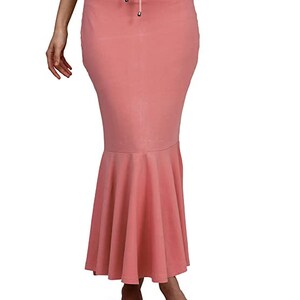 Women Flare Shape wear Casual Inskirt Daily Wear Petticoat Lycra Petticoat Readymade Petticoat Indian Sari Underskirt Saree Inner Wear Skirt Onion Pink