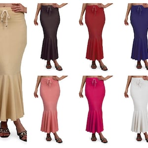 Women Flare Shape Wear Casual Inskirt Daily Wear Petticoat Lycra Petticoat  Readymade Petticoat Indian Sari Underskirt Saree Inner Wear Skirt 