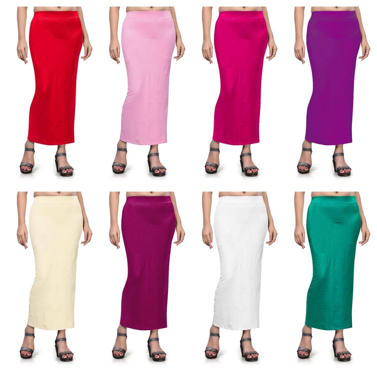Ladies Saree Cotton Underskirt Petticoat Adjustable Sari Slip Inskirt