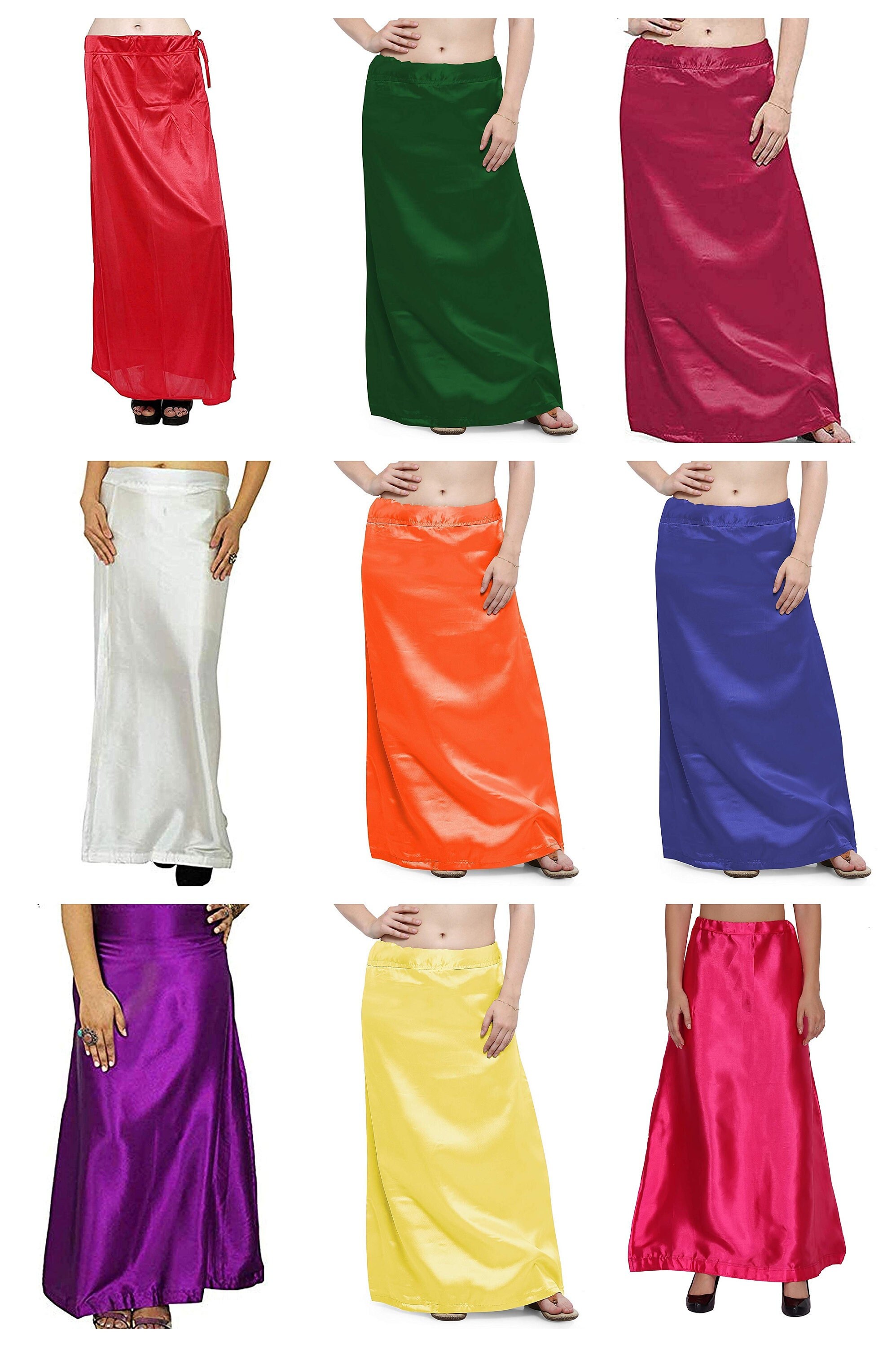 Women Casual Satin Silk Petticoat Inskirt Daily Wear Petticoat