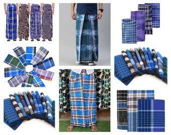 Cotton Lungies For Men Indian Ethnic Readymade Traditional Assorted Lungi/Dhoti/Sarong/Wrap Perfect Gift For Him