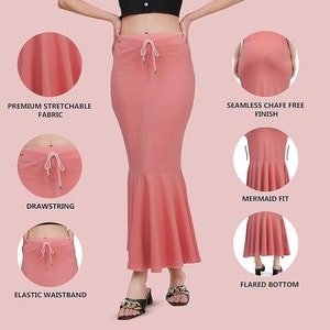 Women Flare Shape wear Casual Inskirt Daily Wear Petticoat Lycra Petticoat Readymade Petticoat Indian Sari Underskirt Saree Inner Wear Skirt zdjęcie 9