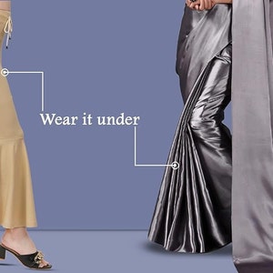 Women Flare Shape wear Casual Inskirt Daily Wear Petticoat Lycra Petticoat Readymade Petticoat Indian Sari Underskirt Saree Inner Wear Skirt zdjęcie 10