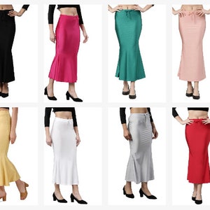 Femmes Shimmer Flare Shapewear Casual Inskirt Jupon Lycra Jupon Readymade Jupon Sari Indien Jupon Saree Inner Wear Jupe image 1